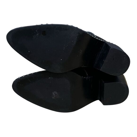 Coach Black Ankle Boots with Silver Accents - Picture 10 of 12